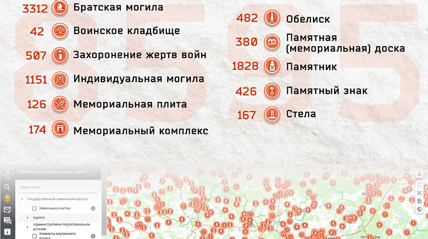 Сведения о памятниках Великой Отечественной войны на кадастровой карте дополнили 90 объектами